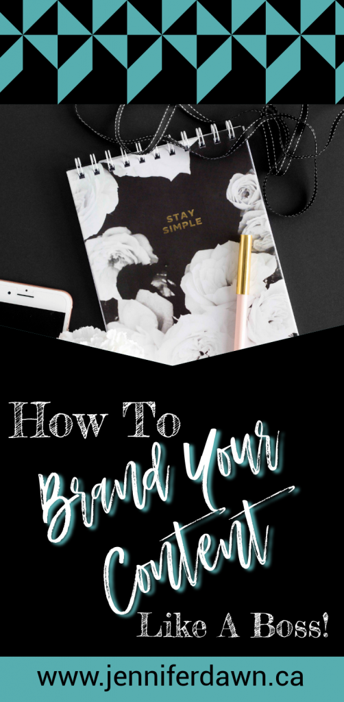 Learn How To Brand Your Content Like A Boss! #marketing #bloggingtips Create Visual branding for your social media content // Creating a branded image for your Blog.