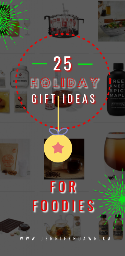 Have a Foodie on you Christmas Gift List this year? Check out this list of 25 Awesome Gift Ideas For Foodies! #foodie #giftidea #holidaygiftguide Christmas Gift Ideas For Co Workers // What to Buy A Foodie For Christmas // Gift Giving Ideas For Christmas 2018