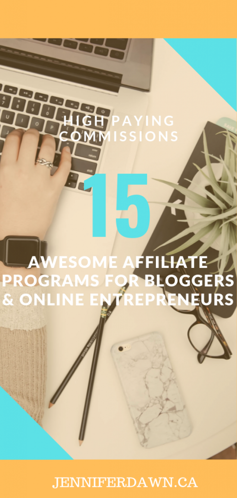 15 Of The Best Affiliate Programs For Bloggers & Online Entrepreneurs . Earn Passive income with affiliate marketing. Make money from home // Easy Side hustles for busy moms #affiliatemarketing #bloggingtips #passiveincome