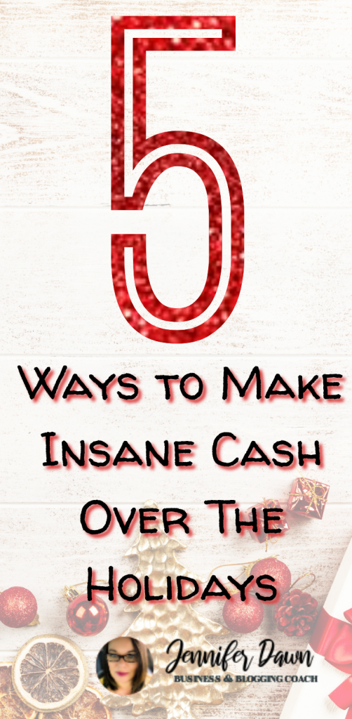 5 Ways To Make Insane Cash Over The Holidays! Looking to supplement your income over the holidays? Here are 5 ways you can earn some serious money over the holidays. #workfromhome #makemoney Affiliate Marketing For Beginners // Affiliate Marketing Without A Blog // Work From Home Jobs For Moms