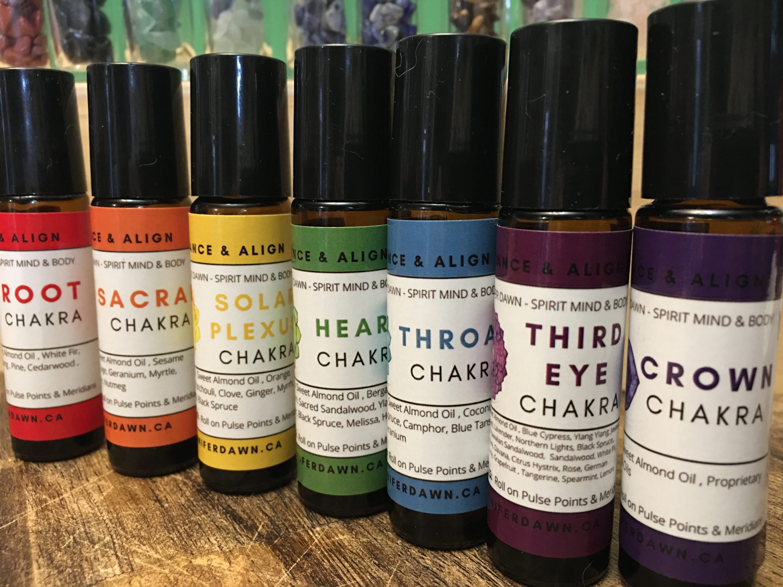 DIY 7 Chakra Essential Oil Roller Ball with Professional Product Labels