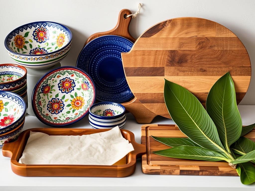 Various serving vessels for Mexican charcuterie boards including talavera pottery, wooden boards, and creative alternatives Various serving vessels for Mexican charcuterie boards including talavera pottery, wooden boards, and creative alternatives