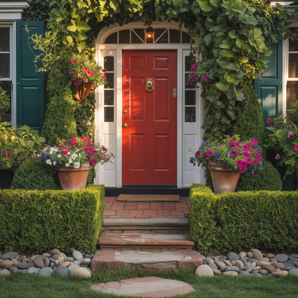 red front door feng shui for wealth and prosperity