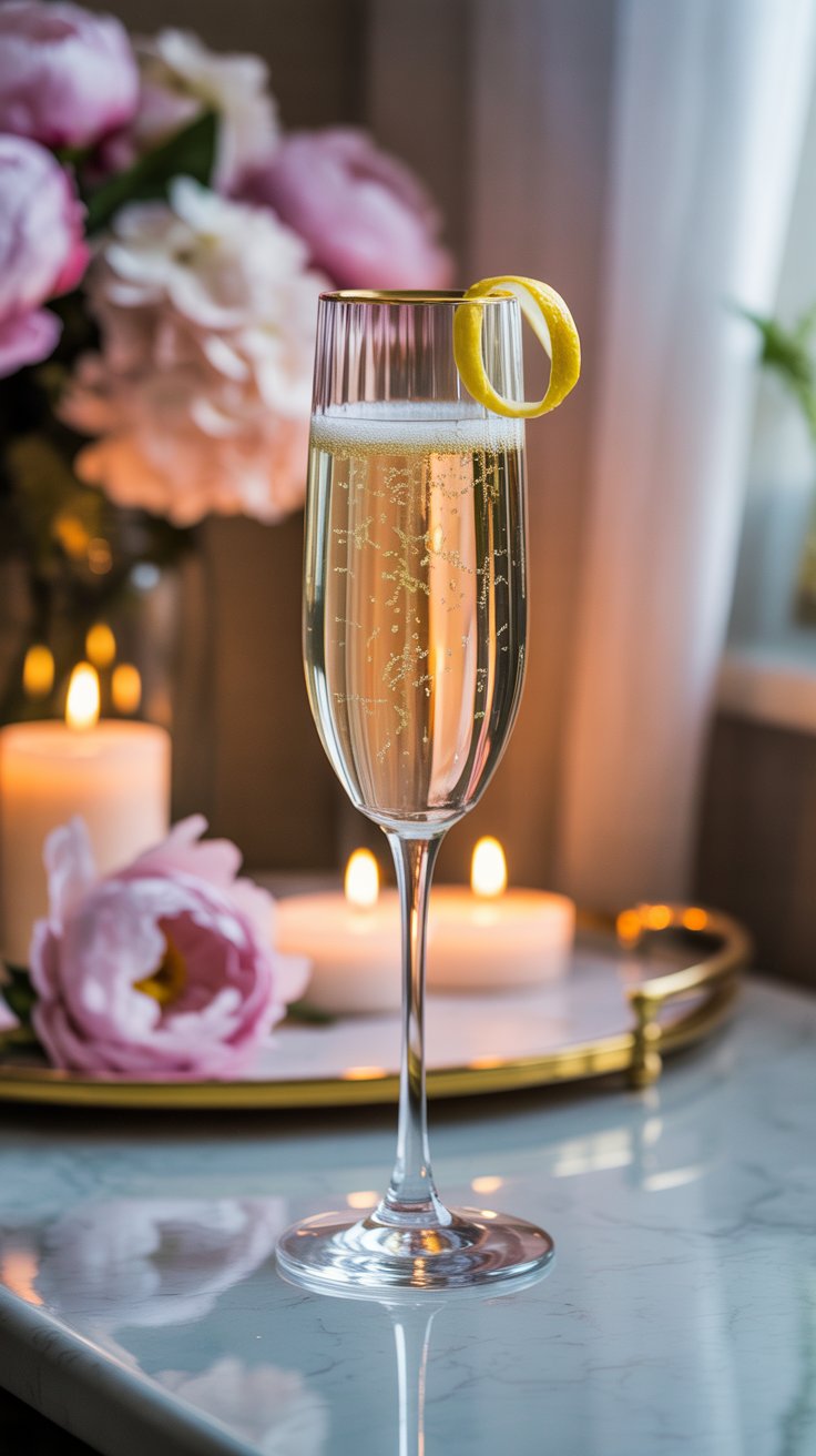 Golden Goddess Champagne Cocktail 1