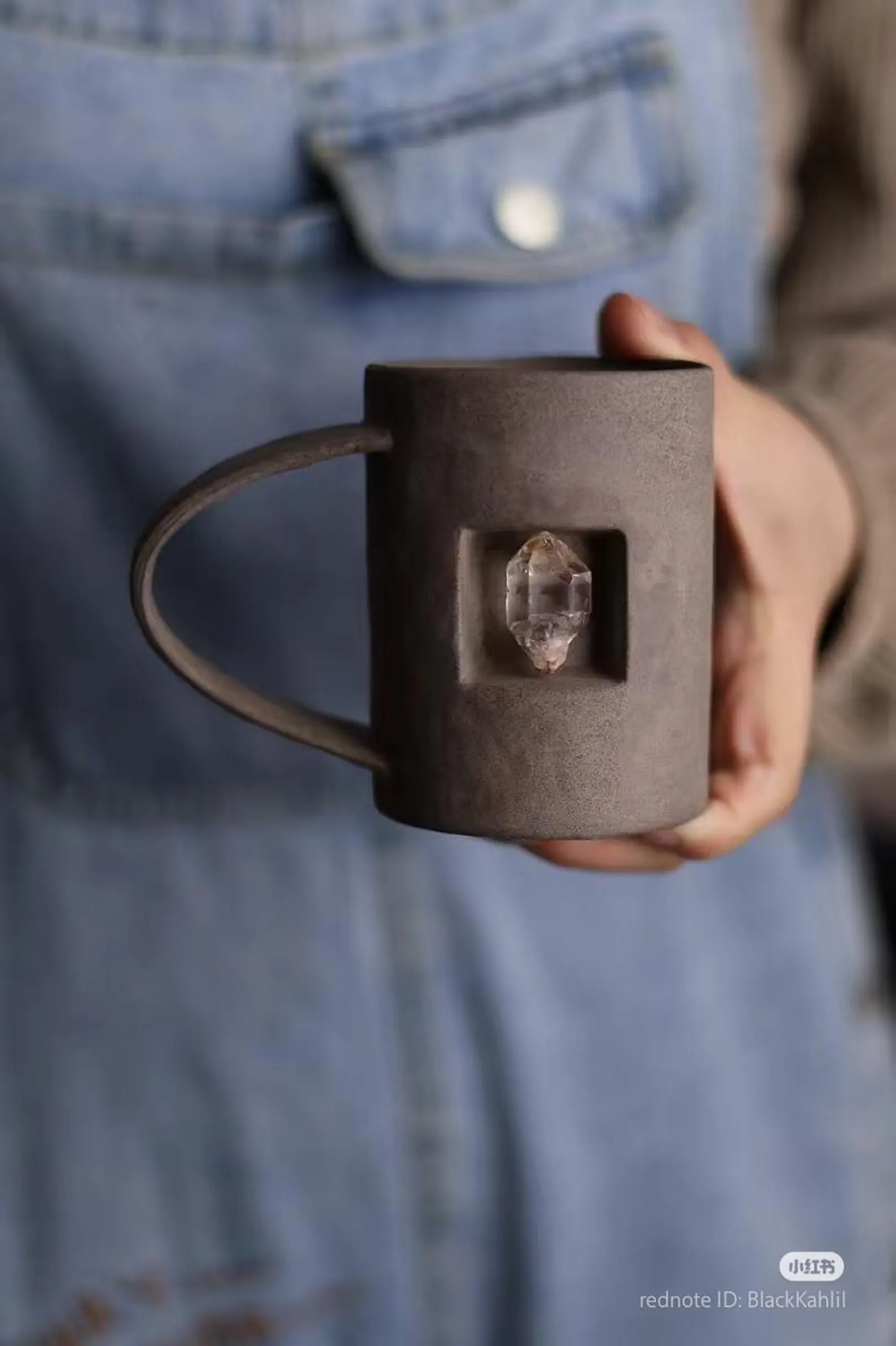 Handmade Ceramic Mug With Herkimer Quartz 8oz Crystal Coffee Cup Boho Home Decor Meditation Gift for Him Her Unique Artisan Stoneware - Etsy Canada