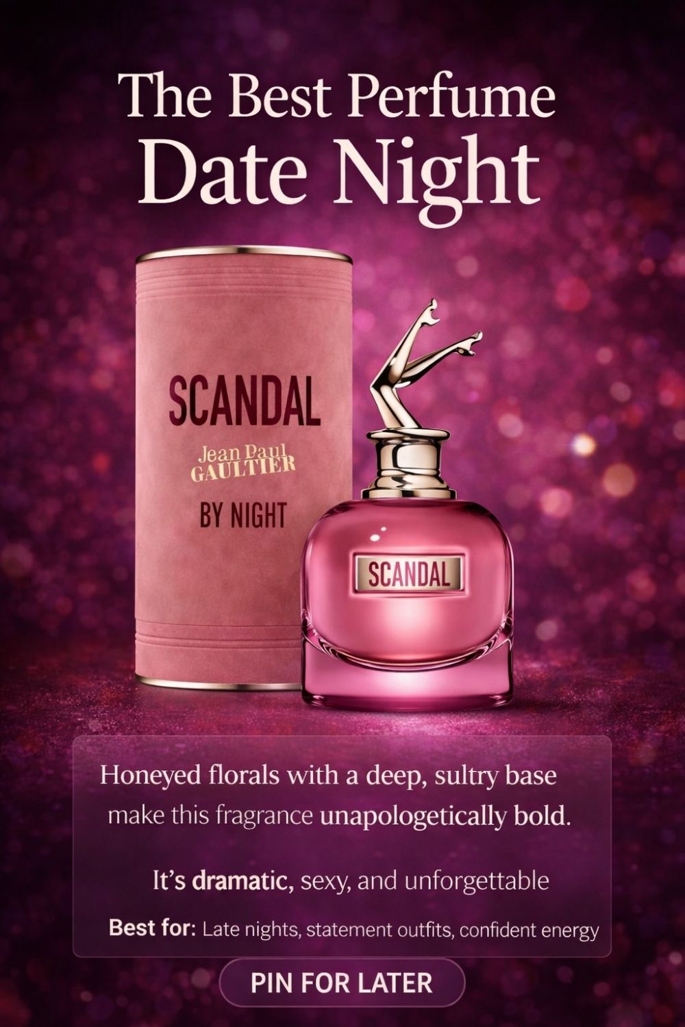 A collection of compliment-getting perfumes styled romantically.