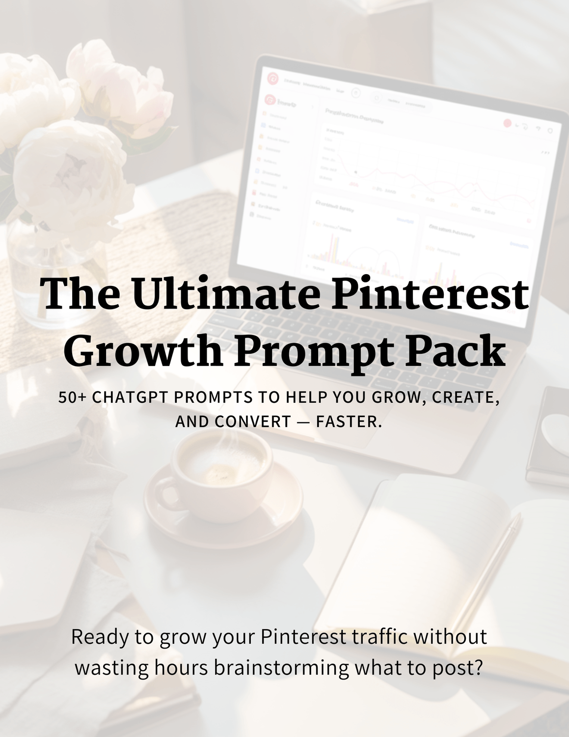 image of pdf cover for the Ultimate Pinterest Growth Prompt Pack