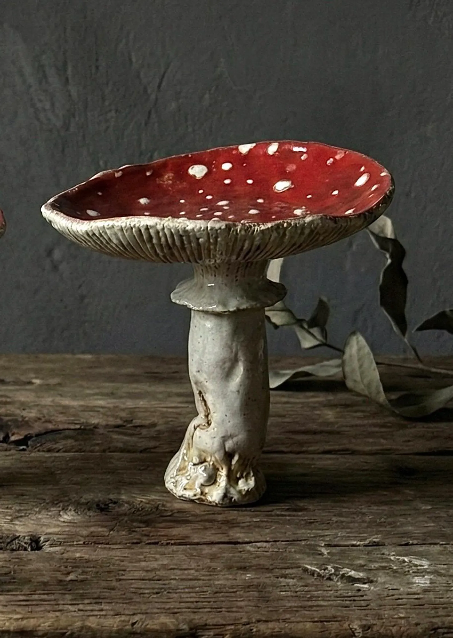 Handmade Ceramic Amanita Mushroom Bowl