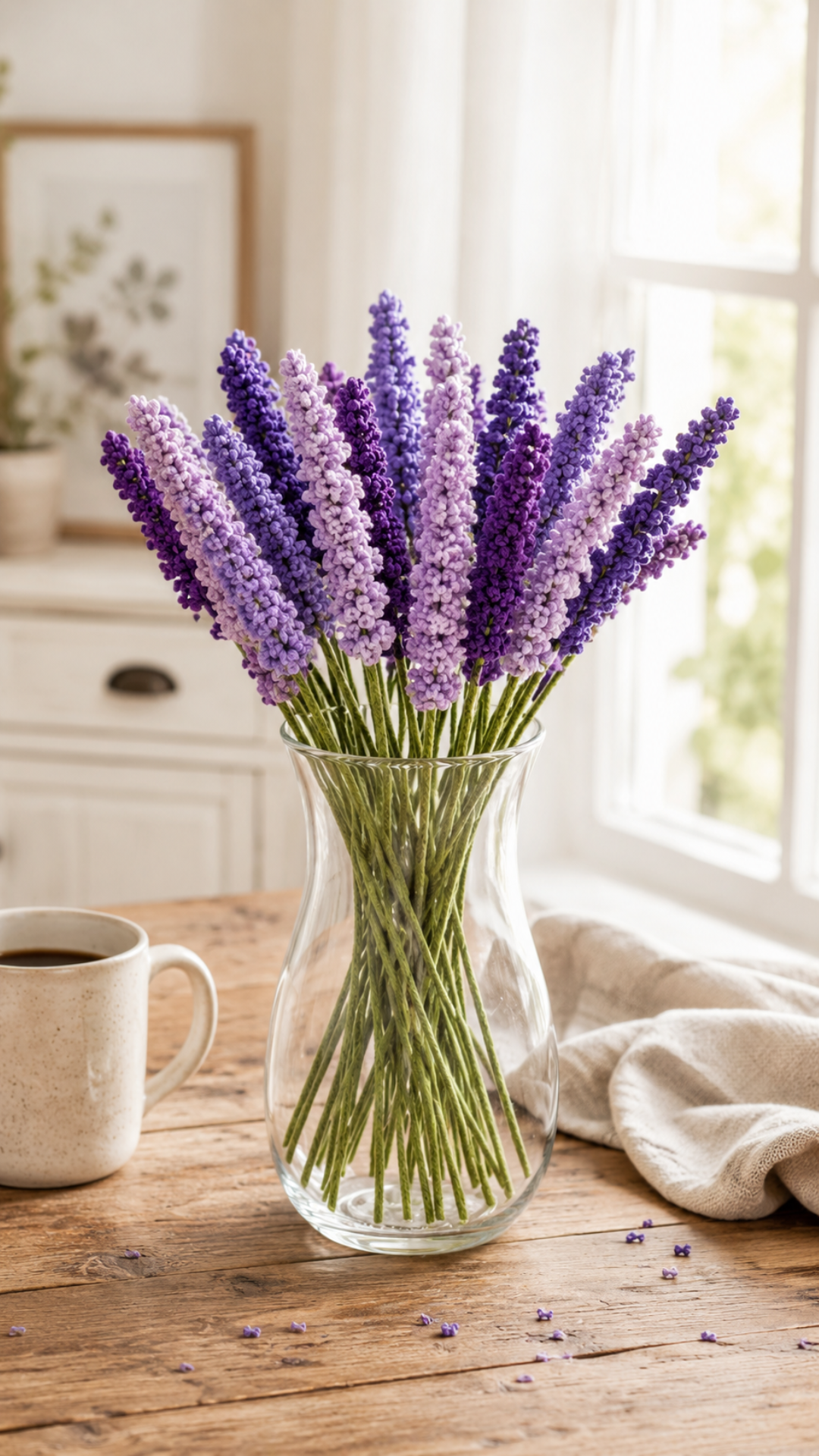 Glass vase filled with tall crocheted lavender sprigs in soft purple and lilac yarn on a farmhouse kitchen table beside a white ceramic coffee mug with morning light streaming through a window 19. Pink Lily Pin Title: Crochet Lily Flower Pattern PDF — Beginner Friendly Pink Stargazer Bouquet Pin Description: These romantic pink crocheted stargazer-style lilies are beautiful beginner-accessible and perfect as a handmade gift. The finished flowers look sophisticated enough to give wrapped in tissue paper and brown kraft paper just like a real bouquet. A wonderful crochet flower pattern for anyone building out a full floral collection or looking for a heartfelt DIY gift idea. Save this pin and start making forever flowers! #CrochetLily #CrochetFlowers #BeginnerCrochet #HandmadeGift #CrochetBouquet #PinkFlowers #CrochetPattern Alt Text: Pink crocheted stargazer-style lily flowers with delicate stamens loosely wrapped in brown kraft paper and tissue paper as a gift bouquet in warm soft lighting 20. Blue Moon Roses — Black Background Pin Title: Crochet Blue Moon Rose Pattern PDF — Jaw-Dropping Realistic Lavender Rose Pin Description: Few crochet flower patterns stop you in your tracks the way this one does. These lavender-blue crocheted roses are strikingly realistic and absolutely breathtaking against a dark background. From a top-rated Star Seller with glowing reviews, this PDF pattern is ideal for intermediate to advanced crafters who want to create something truly unforgettable for bouquets, home décor, or special occasions. Save this pin and treat yourself to your next big project! #CrochetRose #BlueRose #CrochetFlowers #RealisticCrochet #CrochetPattern #CrochetBouquet #HandmadeFlowers Alt Text: Five crocheted lavender-blue roses with dark green yarn leaves and small buds arranged against a pure black background in dramatic studio lighting highlighting intricate petal texture 21. Magnolia Branch Pin Title: Crochet Magnolia Branch Pattern PDF — Realistic Spring Flower for Vases and Home Decor Pin Description: This breathtaking crochet magnolia branch pattern is one of the most impressive floral crochet projects you can make. Multiple large pink and white blooms and buds come together on a single branch for a sculptural display piece that looks stunning in a tall vase. Perfect for spring home décor, wedding arrangements, and anyone who wants a truly showstopping handmade centerpiece. Save this pin and add it to your project list! #CrochetMagnolia #CrochetFlowers #SpringDecor #RealisticCrochet #CrochetPattern #HandmadeDecor #FloralCrochet Alt Text: Crocheted magnolia branch with multiple large pink and white yarn blooms and green buds displayed in a tall dark ceramic vase against a soft grey background in dramatic studio lighting