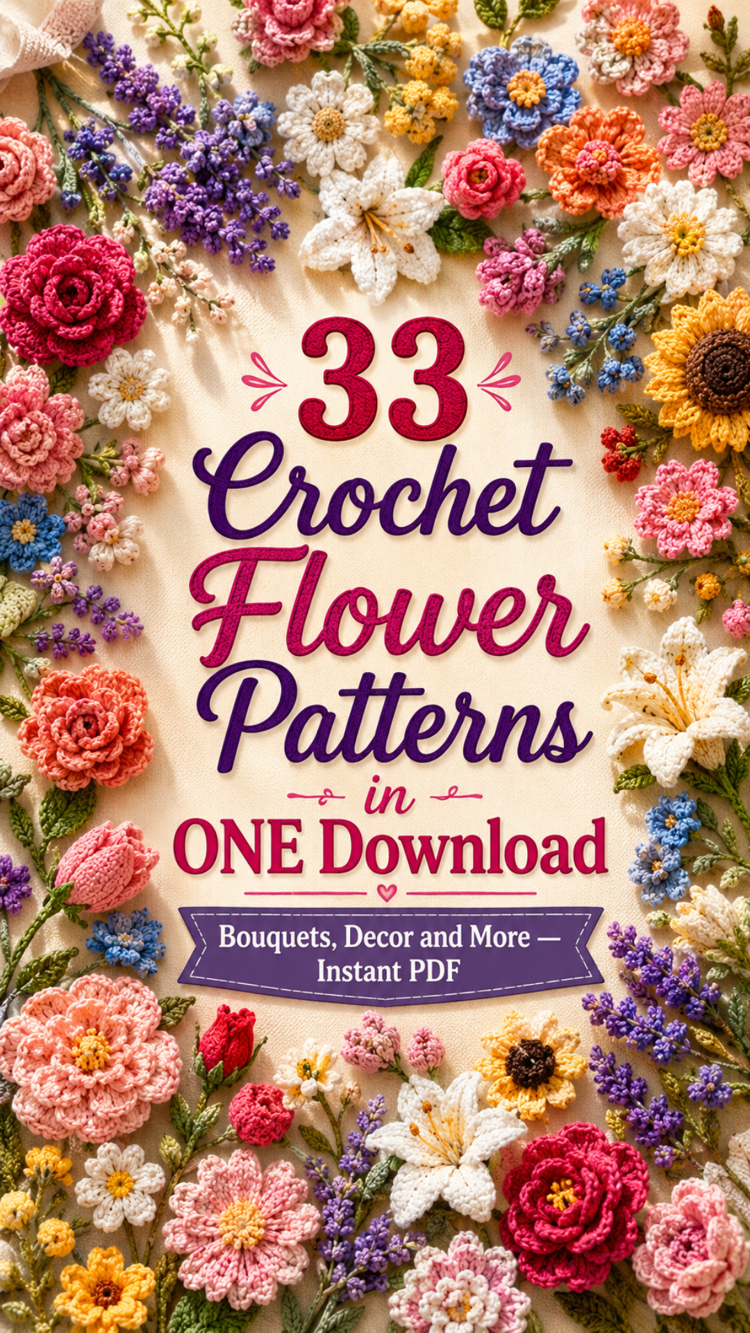 20 Stunning Crochet Flower Patterns to Make This Year Bouquets Decor More 22
