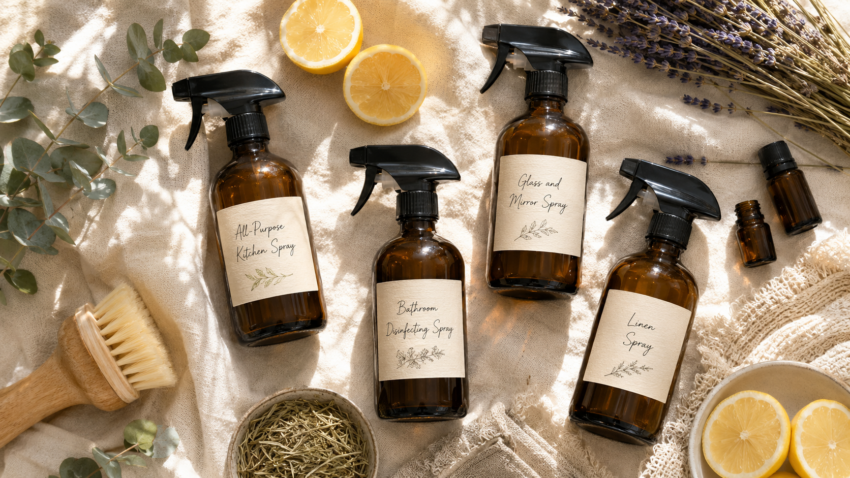 Essential Oil Cleaning Sprays: Complete Non-Toxic Recipes for the Home 11 ESSENTIAL OIL CLEANING SPRAYS
