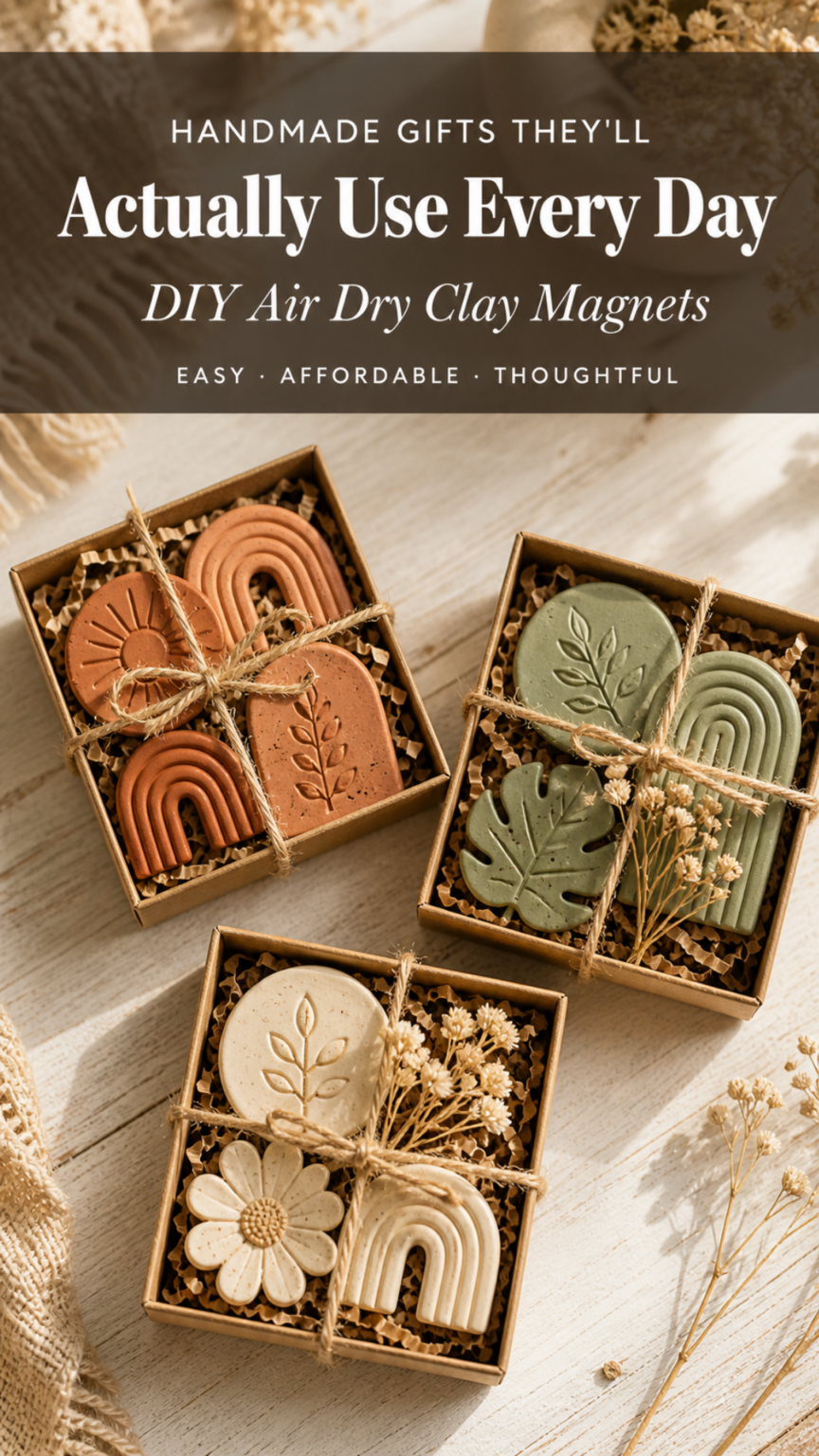 How to Make Air Dry Clay Fridge Magnets