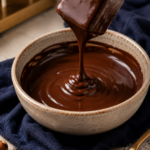 Low carb marshmallow on a stick being dipped into a bowl of melted sugar-free chocolate