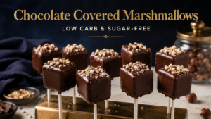 Low Carb Chocolate Covered Marshmallow on a Stick 9