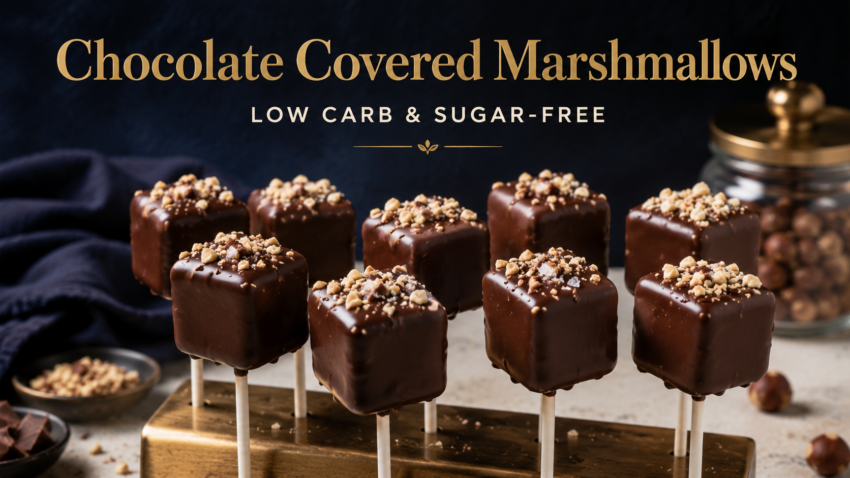 Low Carb Chocolate Covered Marshmallow on a Stick - A Fun, Guilt-Lite Treat 5 Low Carb Chocolate Covered Marshmallow on a Stick 9