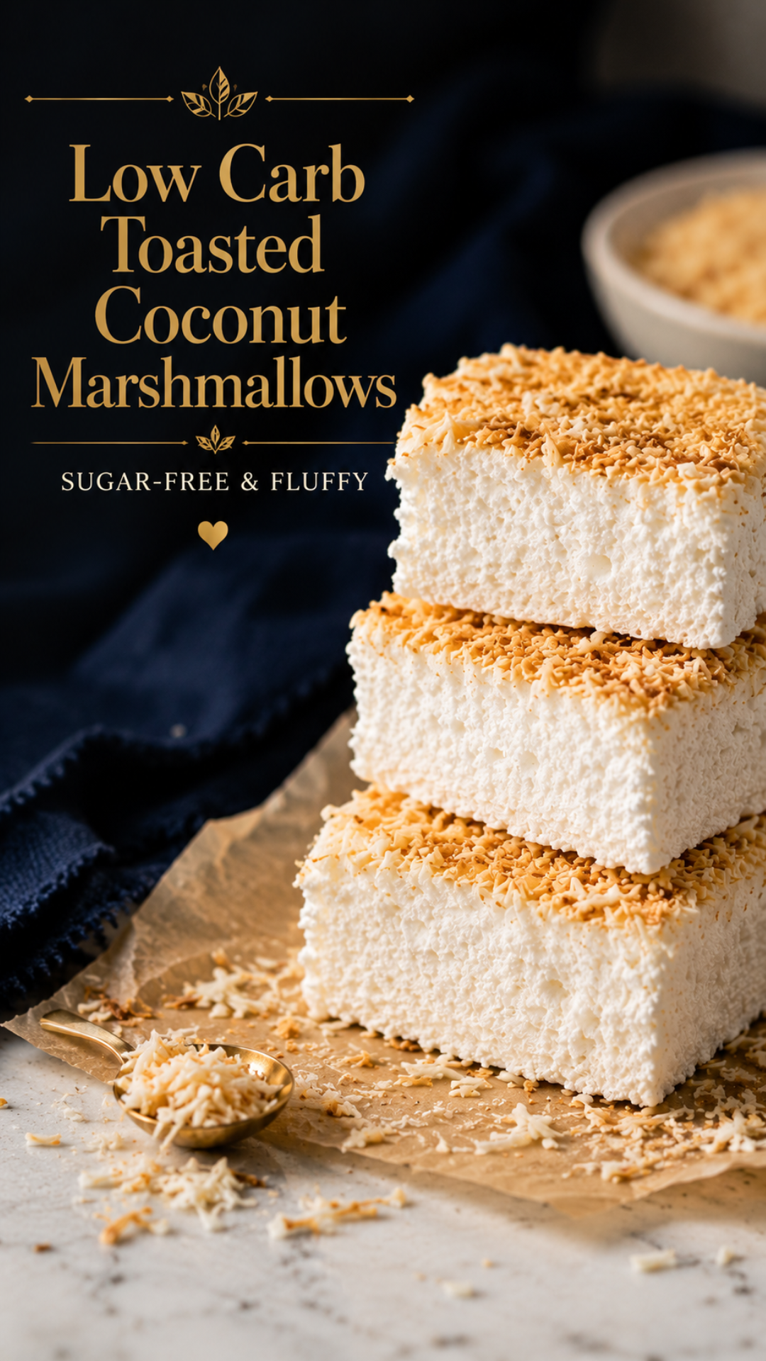 Low Carb Toasted Coconut Marshmallows 2