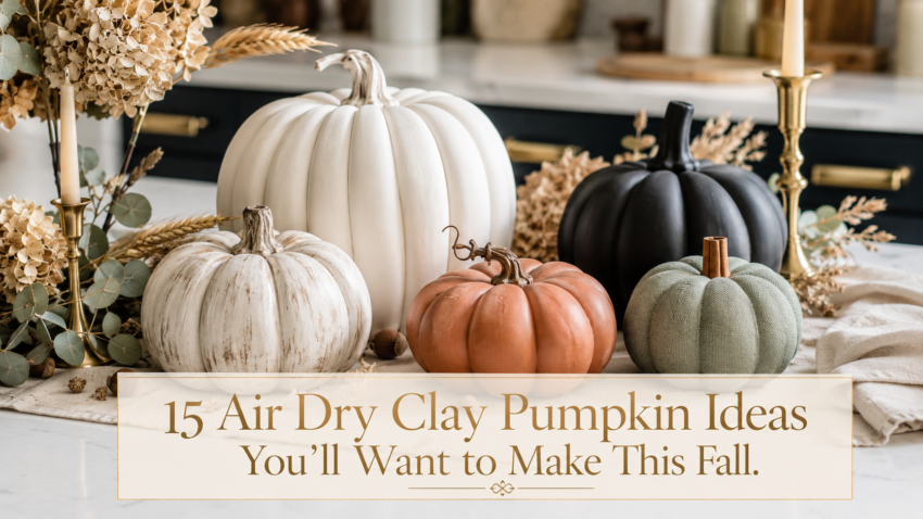 Air-Dry Clay Pumpkins: 15 Ways to Style Them From Farmhouse to Modern 1 Air Dry Clay Pumpkins 15 Ways to Style Them From Farmhouse to Modern