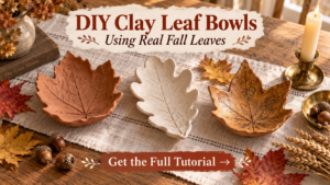 How to Make Clay Leaf Bowls with Real Fall Leaves 1 1