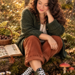 Mushroom print canvas high top sneakers for cottagecore mushroomcore outfits and fall fashion