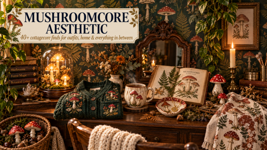 Mushroomcore Aesthetic: 40+ Whimsical Finds for Outfits & Home 1 mushroomcore aesthetic